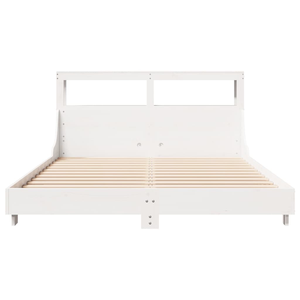 Bed Frame without Mattress White 120x190 cm Small Double Solid Wood Pine